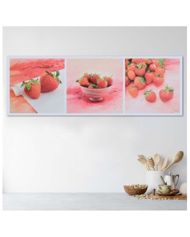 Bild auf Leinwand - Rote Erdbeeren | Feeby