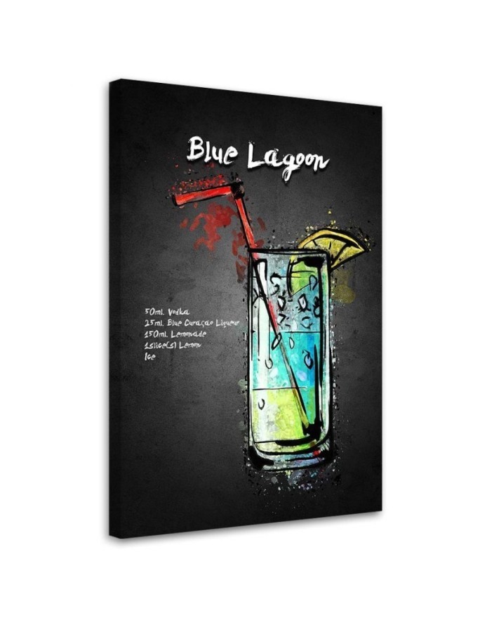 Obraz do baru lub pubu - Koktajl blue lagoon Gab Fernando | FEEBY