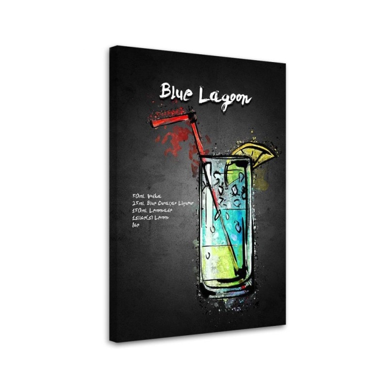 Obraz do baru lub pubu - Koktajl blue lagoon Gab Fernando | FEEBY