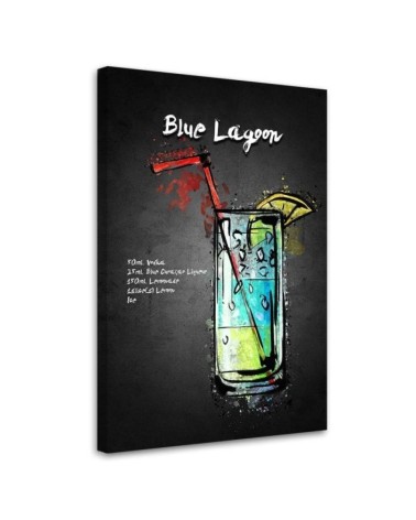 Obraz do baru lub pubu - Koktajl blue lagoon Gab Fernando | FEEBY
