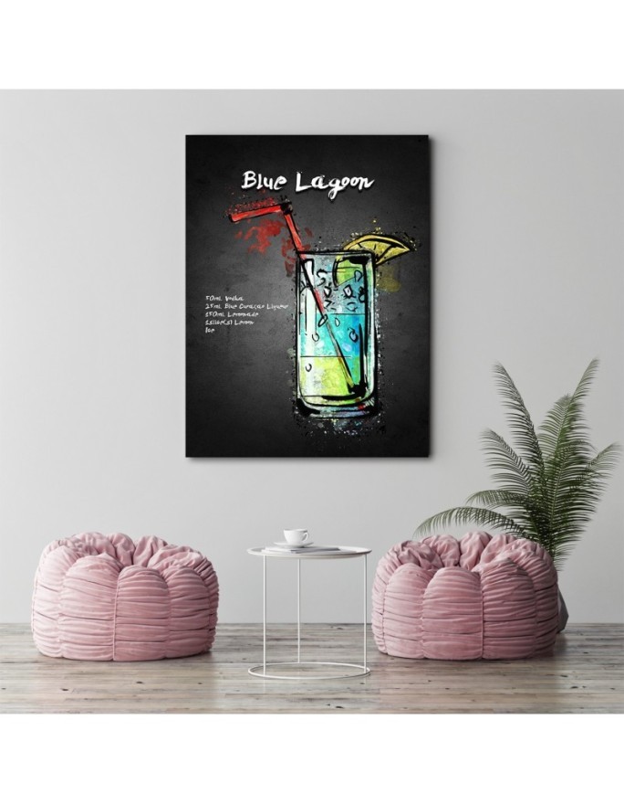 Obraz do baru lub pubu - Koktajl blue lagoon Gab Fernando | FEEBY