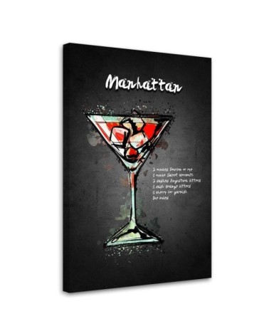 Canvas prints for bar or pub - Manhattan cocktail Gab Fernando | FEEBY
