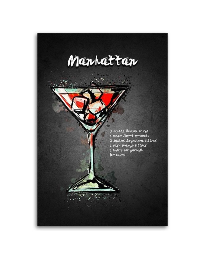 Obraz do baru lub pubu - Koktajl manhattan Gab Fernando | FEEBY