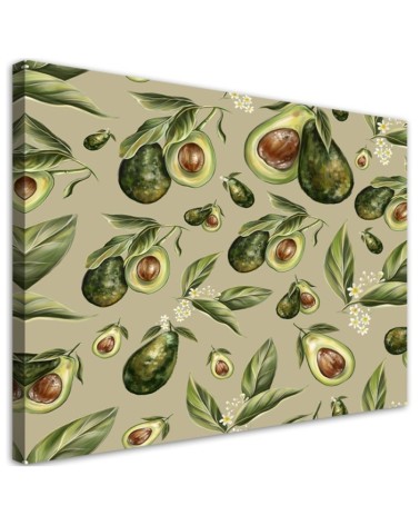 Modern Canvas paintings for the kitchen - Avocado fruit halves | FEEBY