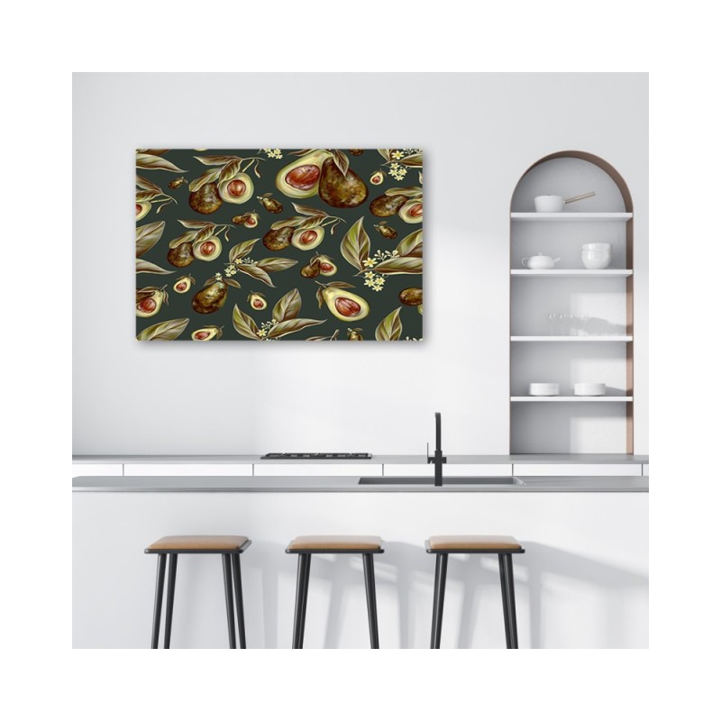 Wandbild für Wohnzimmer - Avocado -Hälften | Feeby