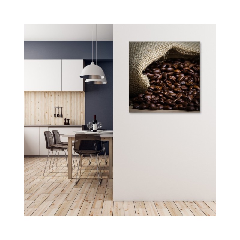 Dekoratives Leinwandbild - Kaffeebohnen | Feeby