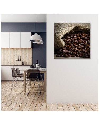 Dekoratives Leinwandbild - Kaffeebohnen | Feeby