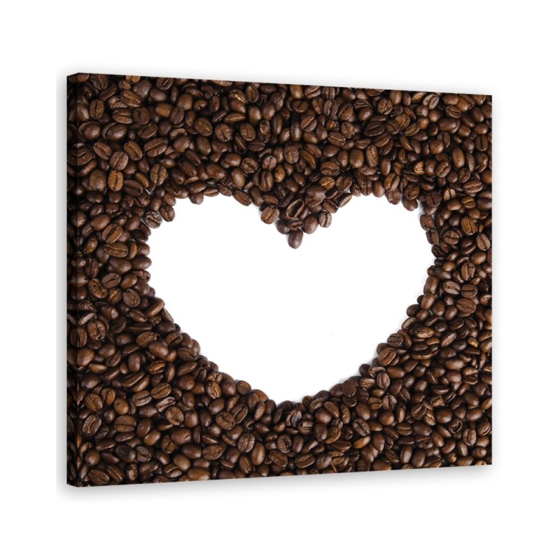 Leinwanddruck - Kaffee Herz | Feeby