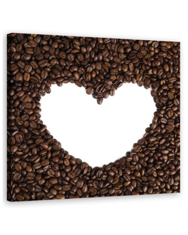 Leinwanddruck - Kaffee Herz | Feeby