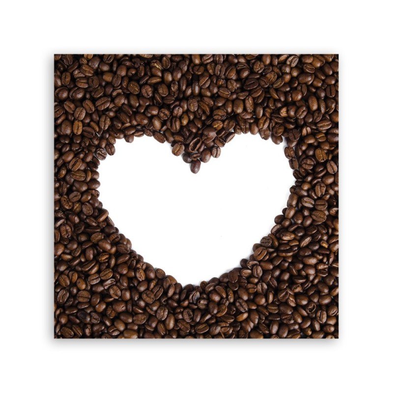 Leinwanddruck - Kaffee Herz | Feeby