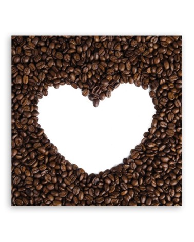 Leinwanddruck - Kaffee Herz | Feeby
