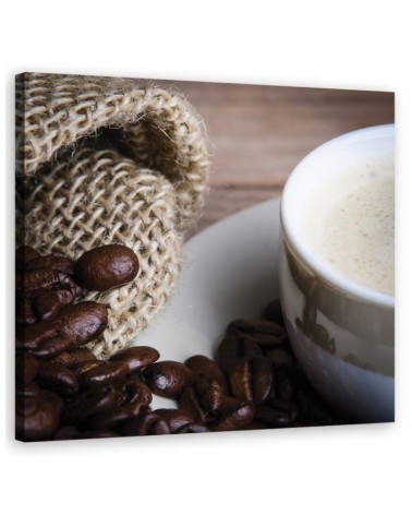 Canvas prints for the home - Coffee bean and cup | FEEBY