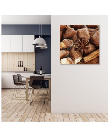 Bild auf Leinwand - Schokolade mit Anis | Feeby
