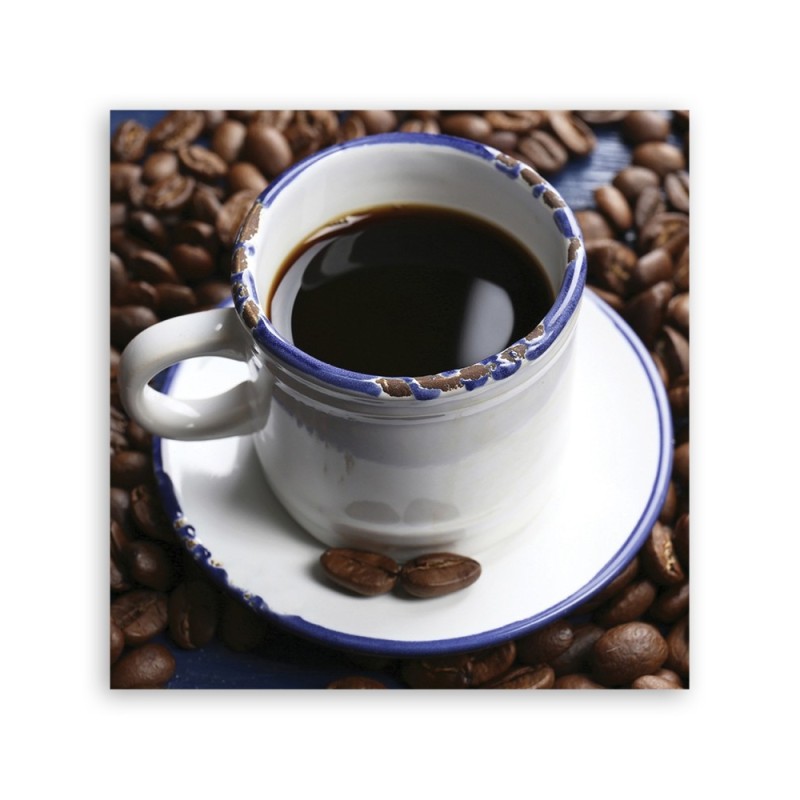 Leinwandbild modern - Schwarze Kaffeetasse | Feeby