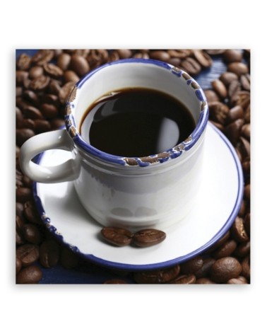 Leinwandbild modern - Schwarze Kaffeetasse | Feeby