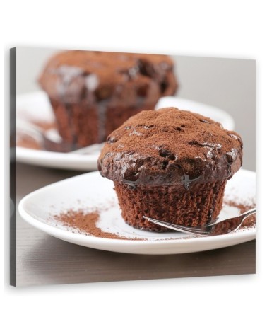 Leinwandbild - Schokomuffins Kuchen | Feeby