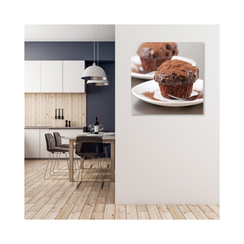 Leinwandbild - Schokomuffins Kuchen | Feeby