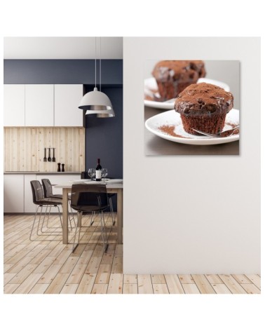 Leinwandbild - Schokomuffins Kuchen | Feeby
