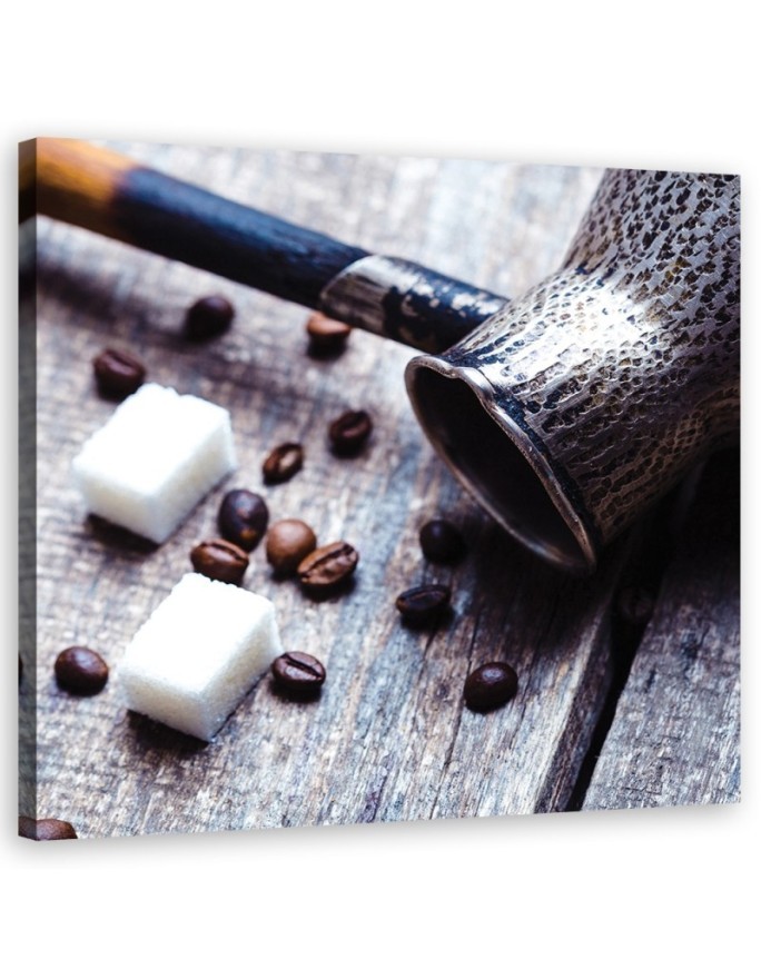 Wandbild für Wohnzimmer - Kaffeekrug und Zucker | Feeby