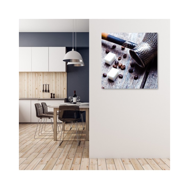 Wandbild für Wohnzimmer - Kaffeekrug und Zucker | Feeby