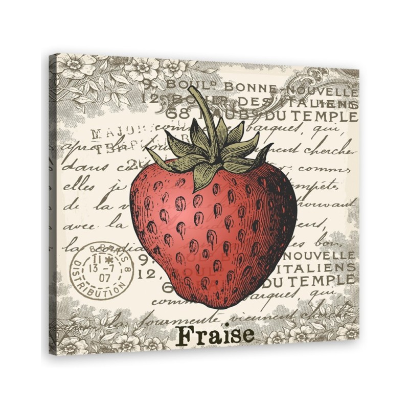 Modernes Wandbild - Erdbeer -Vintage | Feeby