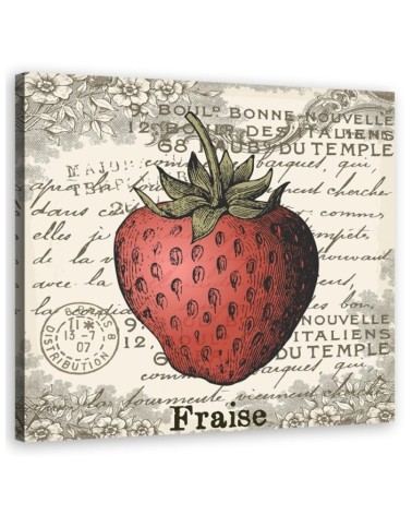 Canvas painting for kitchen - Strawberry vintage | FEEBY