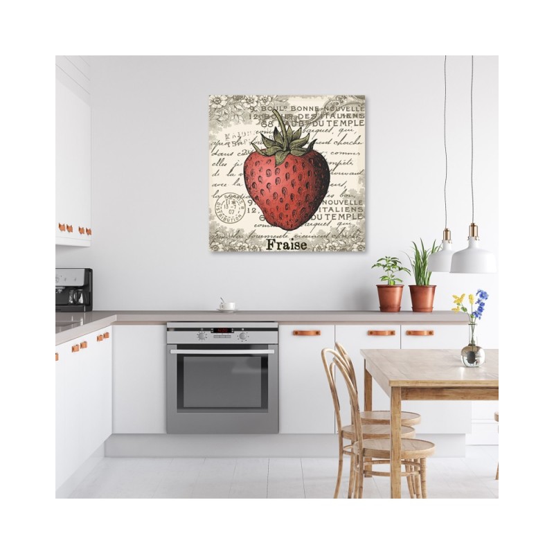 Modernes Wandbild - Erdbeer -Vintage | Feeby