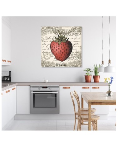 Modernes Wandbild - Erdbeer -Vintage | Feeby