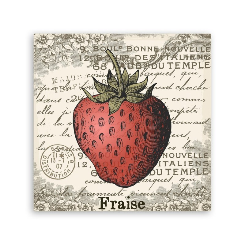 Modernes Wandbild - Erdbeer -Vintage | Feeby