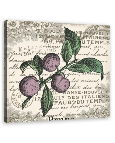 Dekoratives Leinwandbild - Vintage Pflaume | Feeby