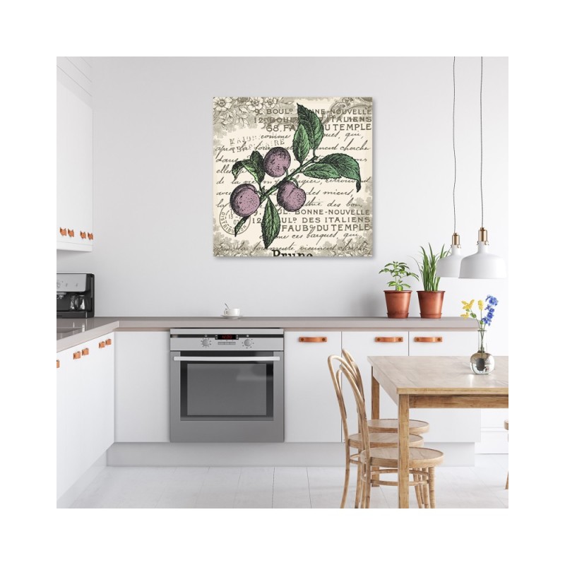 Dekoratives Leinwandbild - Vintage Pflaume | Feeby
