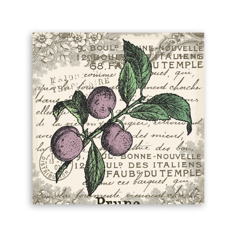 Dekoratives Leinwandbild - Vintage Pflaume | Feeby