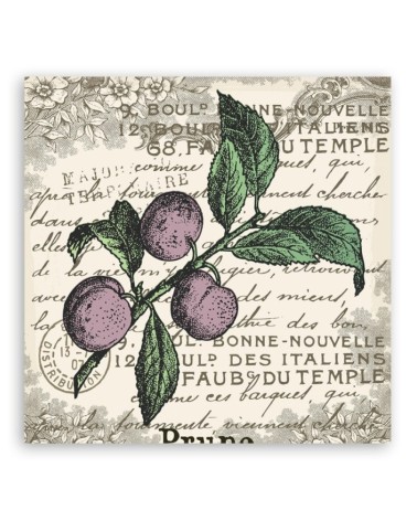 Dekoratives Leinwandbild - Vintage Pflaume | Feeby