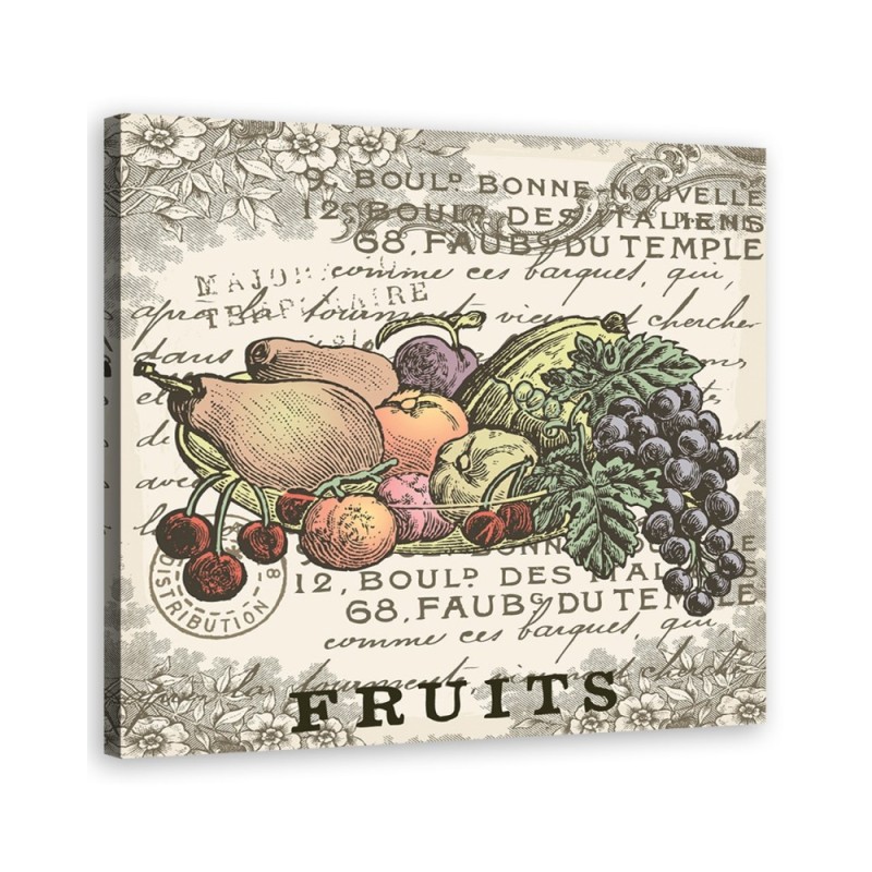 Bild auf Leinwand - Vintage -Früchte | Feeby