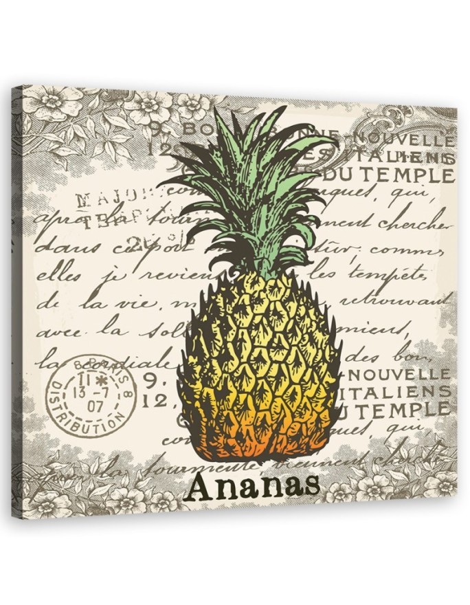 Leinwandbild - Vintage Ananas | Feeby