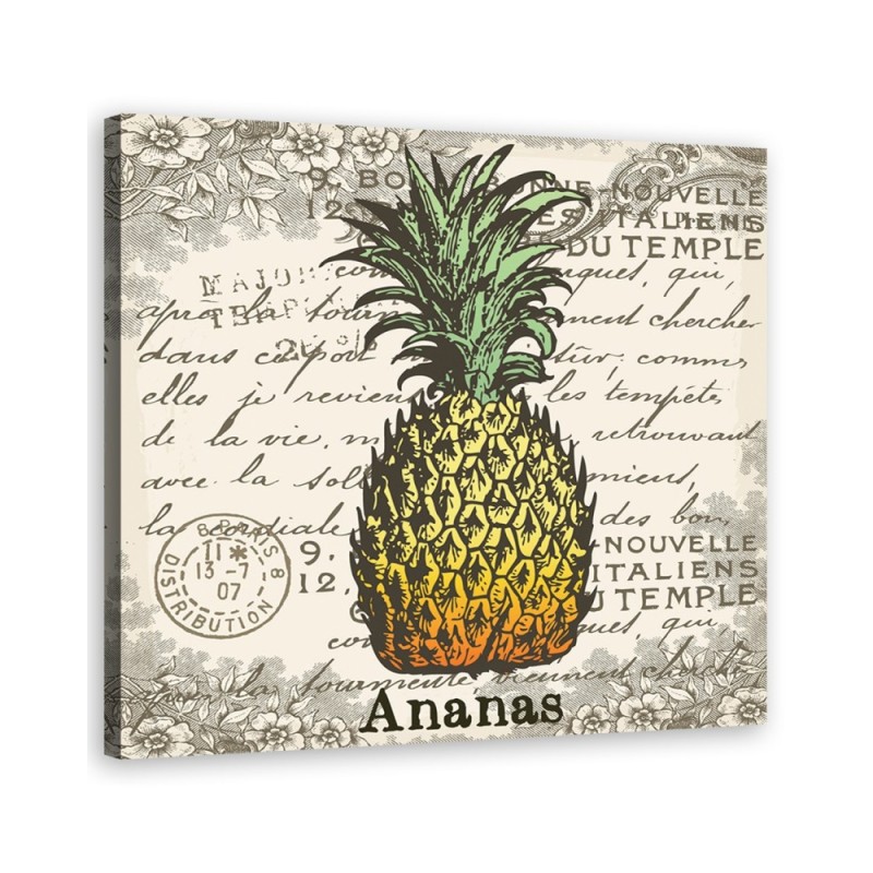 Leinwandbild - Vintage Ananas | Feeby