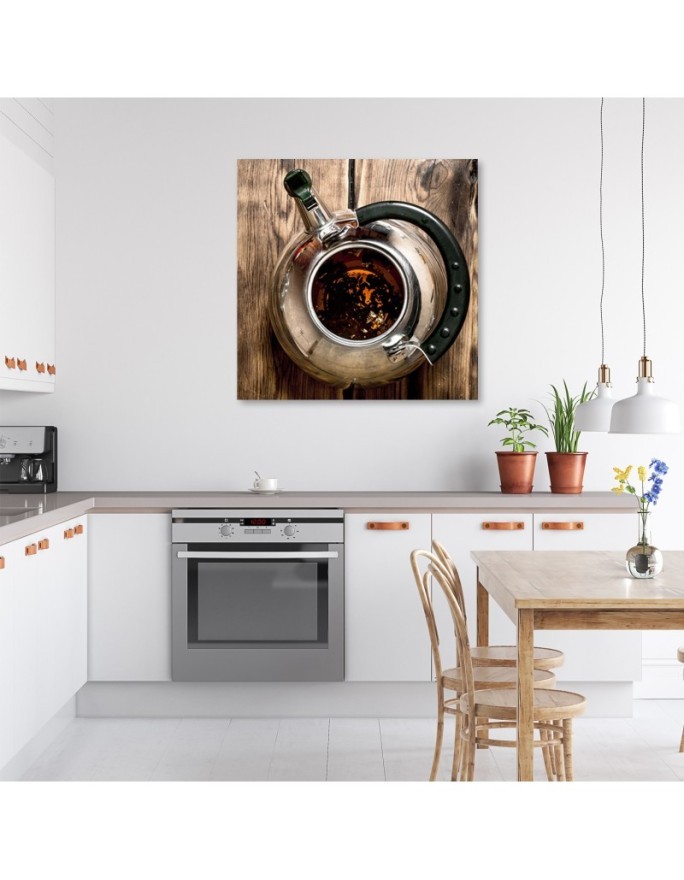 Tea kettle - Modern Canvas painting for the kitchen | FEEBY