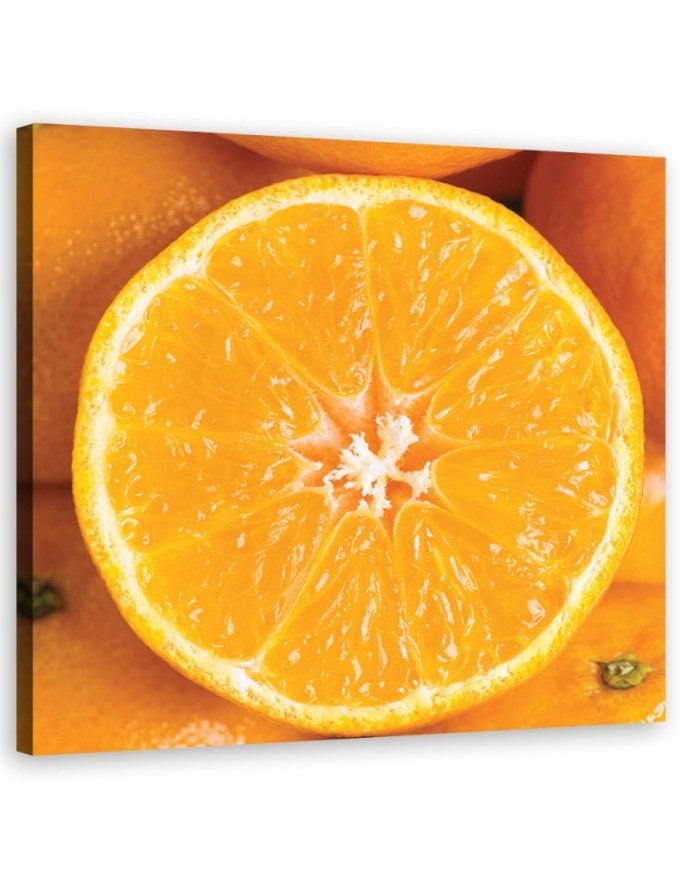 Bild auf Leinwand - Obst Orange Makro | Feeby