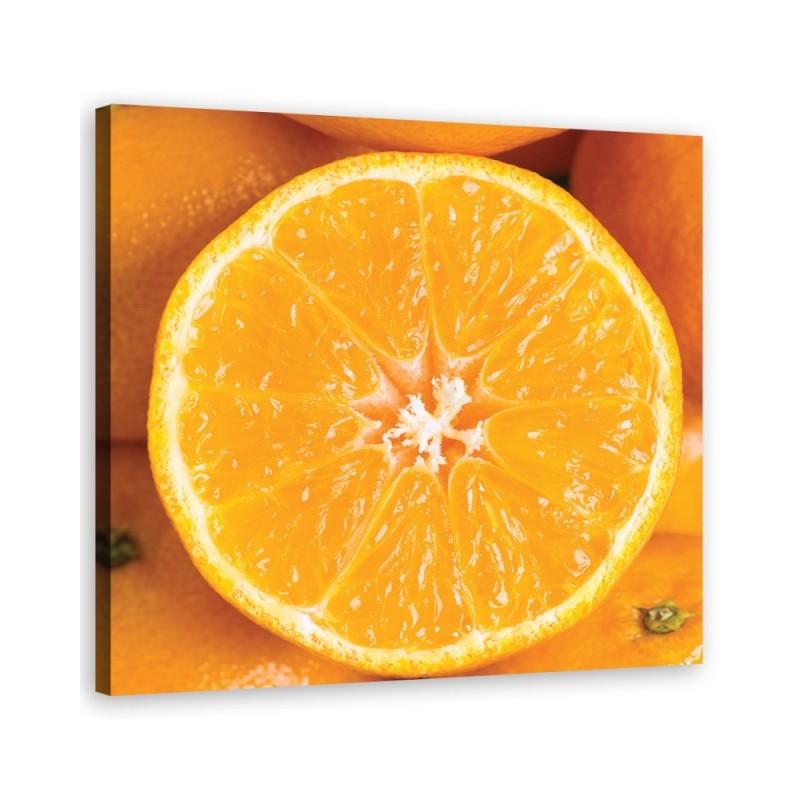 Bild auf Leinwand - Obst Orange Makro | Feeby