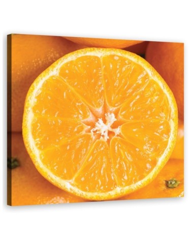 Bild auf Leinwand - Obst Orange Makro | Feeby