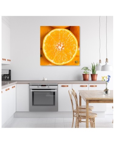 Bild auf Leinwand - Obst Orange Makro | Feeby
