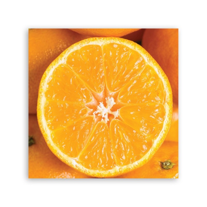Bild auf Leinwand - Obst Orange Makro | Feeby