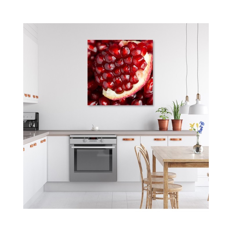 Leinwandbild - Makro -Marineblau Obst | Feeby