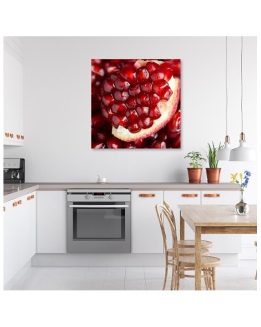 Leinwandbild - Makro -Marineblau Obst | Feeby