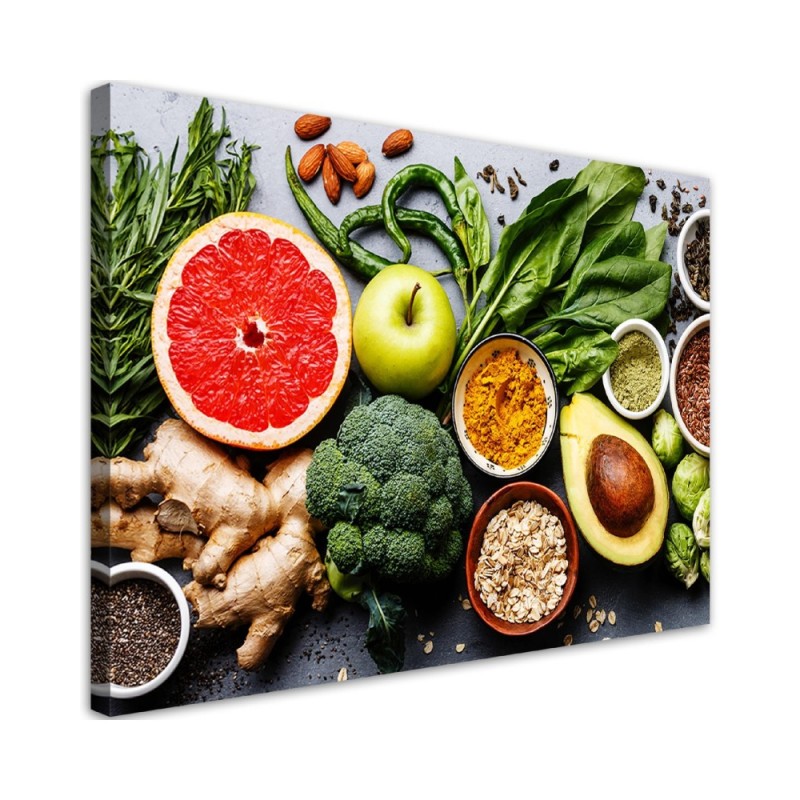 Modernes Wandbild - Gemüse und Früchte | Feeby