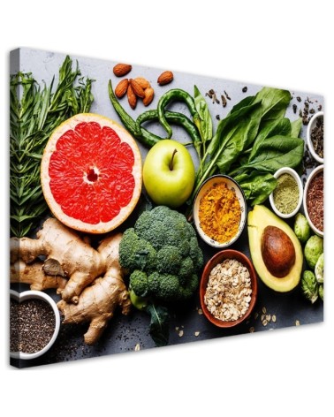 Canvas prints for the kitchen - Vegetables and fruit composition | FEEBY