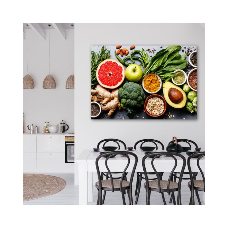 Modernes Wandbild - Gemüse und Früchte | Feeby