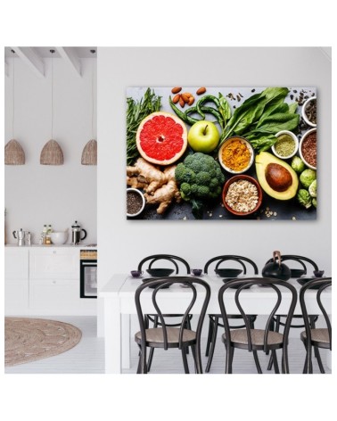 Modernes Wandbild - Gemüse und Früchte | Feeby