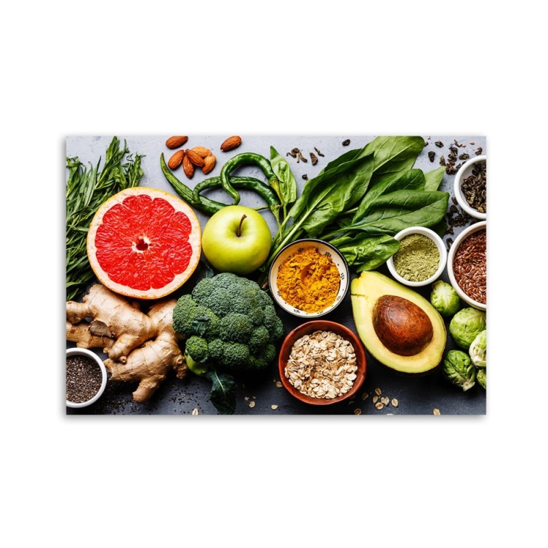 Modernes Wandbild - Gemüse und Früchte | Feeby