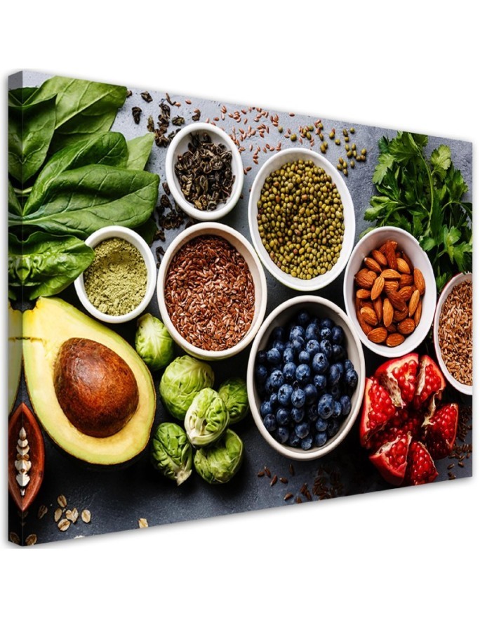 Bild auf Leinwand - Frisches Gemüse und Früchte | Feeby